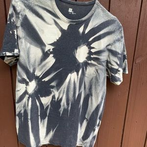Up-cycled bleach dyed medium tshirt